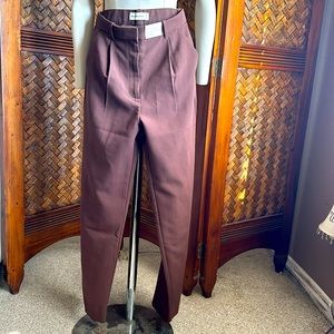 NWT Abercrombie  size 28 (6) regular tailored straight pants, chocolate